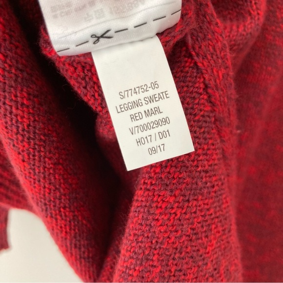 Boat-Neck Tunic Legging sweater in marled red for winter holidays - Picture 9 of 9